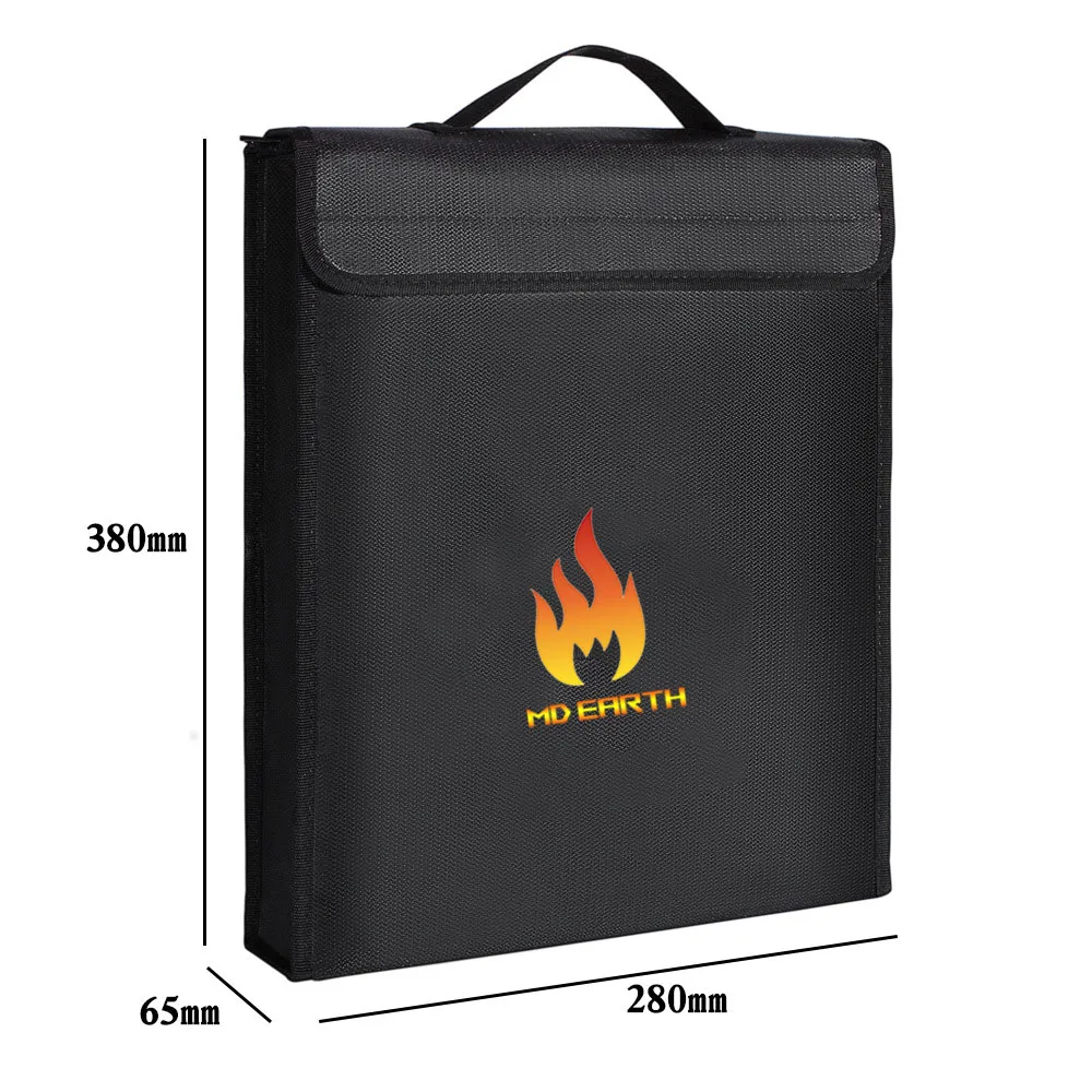 Wholesale Cheap Custom Large Water and Fire Resistant Document Money Bag Battery Security Safe Storage Fireproof Document Bag