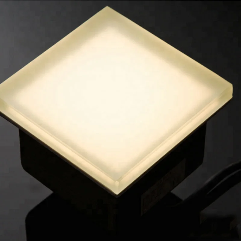 Outdoor garden landscape tile Stainless steel housing ip67 full glass shelf LED brick light