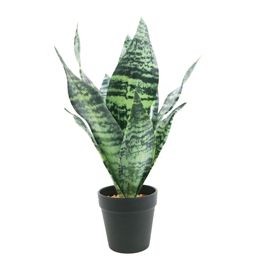 Оптовая Продажа 42 см высокое моделирование sansevieria растение с горшком