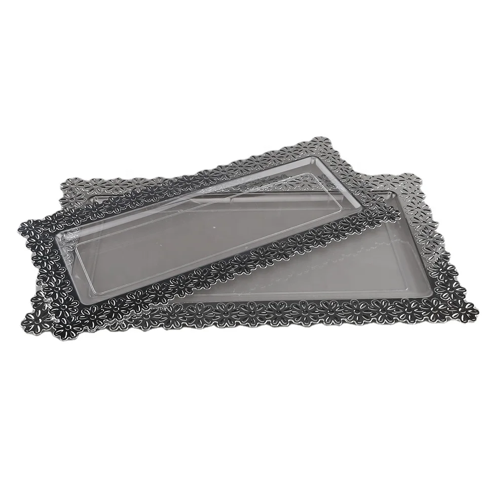 Hot sale wholesale cheap transparent disposable long plastic tray