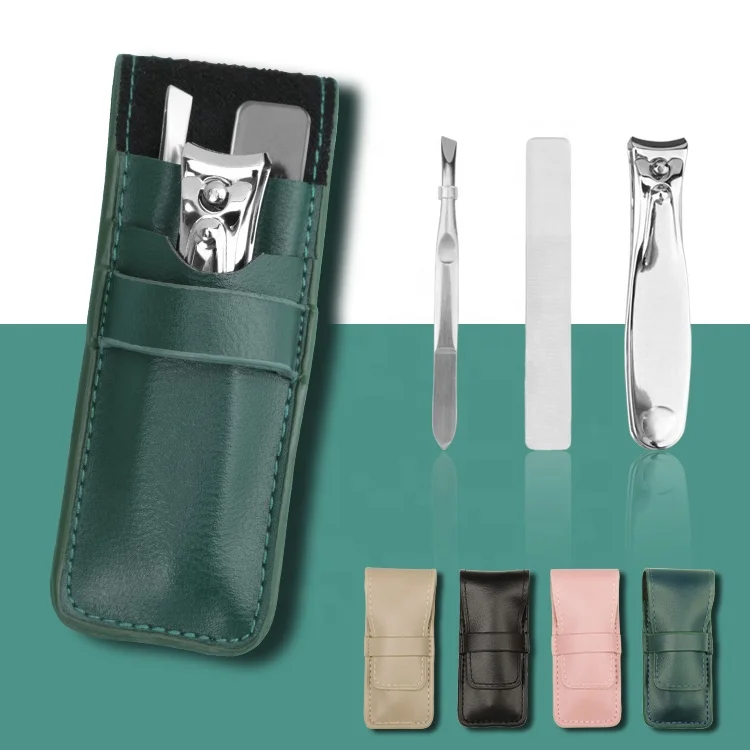 New Arrival Manicure Set Silver Nail Clipper Sets Nano Glass Nail File Tweezers Nail Care Set