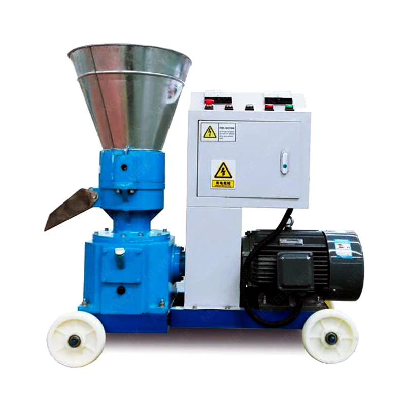 NEWEEK Single Phase 220v 110v Home Use 15HP diesel 6mm Biomass Sawdust Straw Fuel Wood Pellet Machine