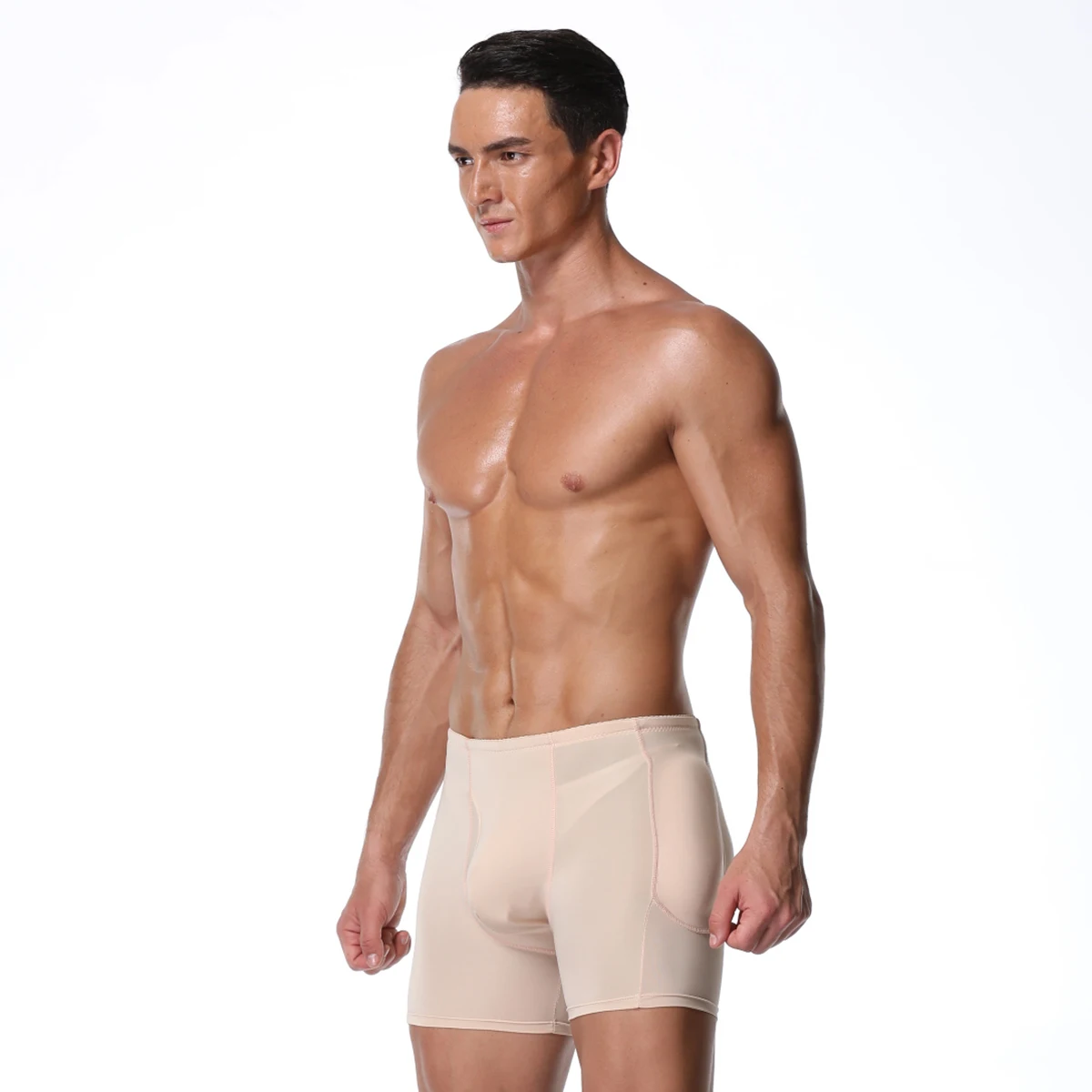 Мужское Корректирующее белье, мягкие трусы с подкладкой для подтяжки ягодиц, мужское нижнее белье
