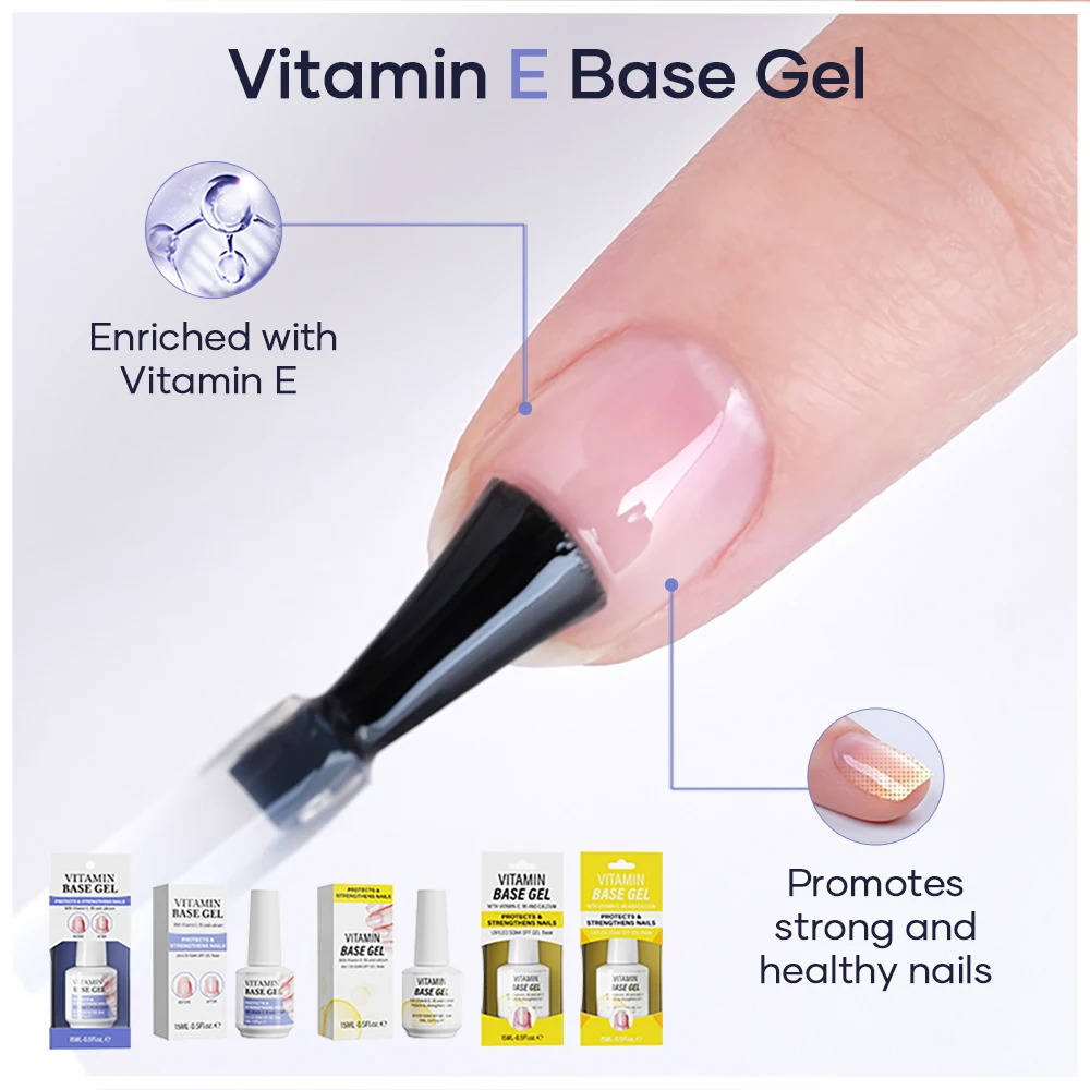 Missgel New Product Vitamin Rubber Base Gel Polish Soak Off Gel Nail Polish Private Label Customs Logo Base Coat