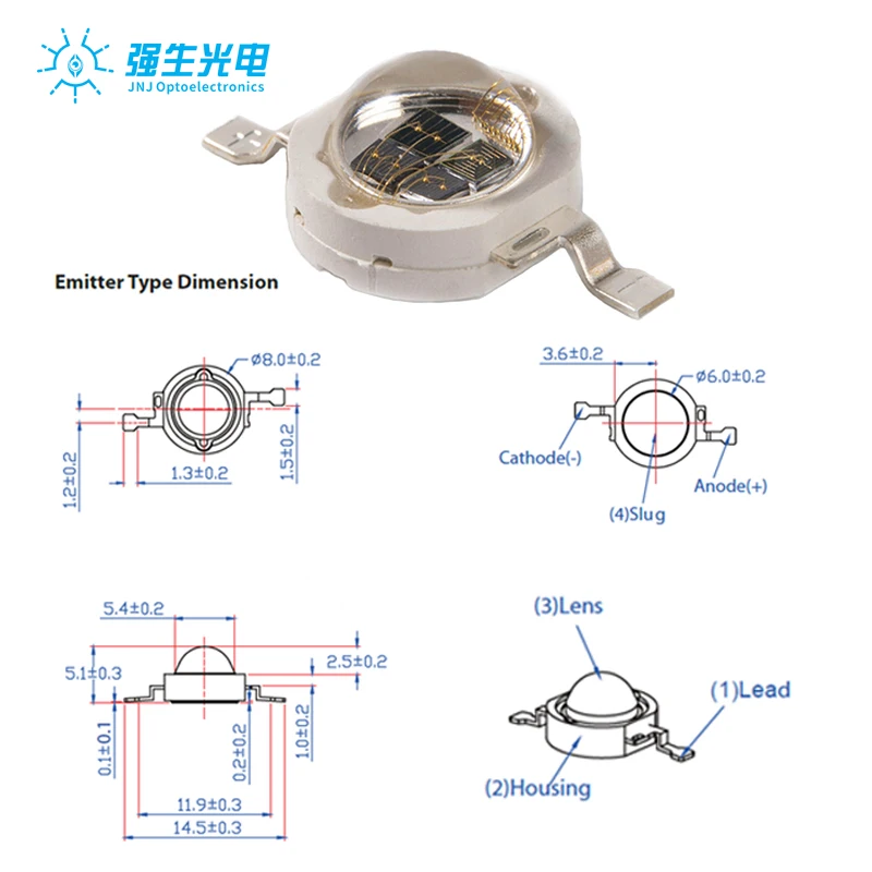 10W IR 940nm High-Power LED Diode for Security Camera Surveillance ROHS Certified