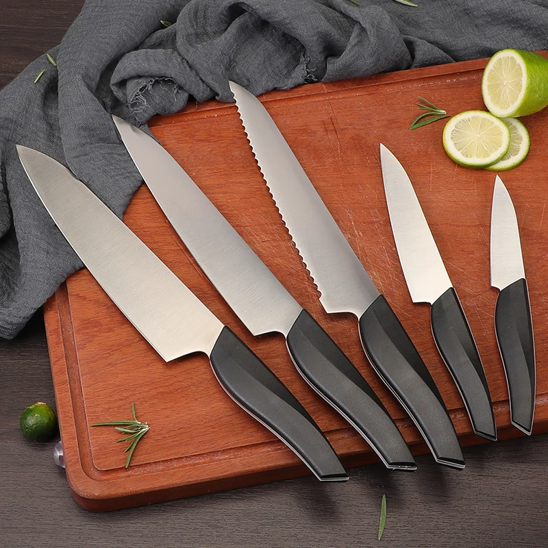 High quality 3Cr13 stainless steel butcher knife professional meat cleaver chef knives set with PP handle