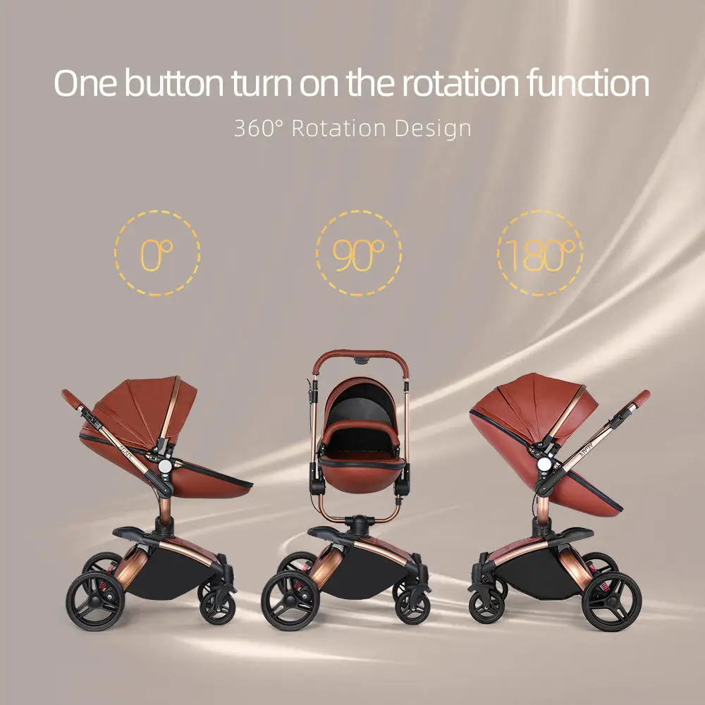 Wholesale High Landscape Travel Stroller With Car Seat 3 In 1 Cheap Baby Stroller For 0-3 Years