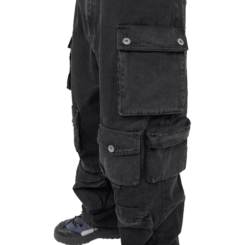 Custom Baggy Cargo Pants Men 100% Cotton Twill Fabric Heavy Duty Cargo Pants Men