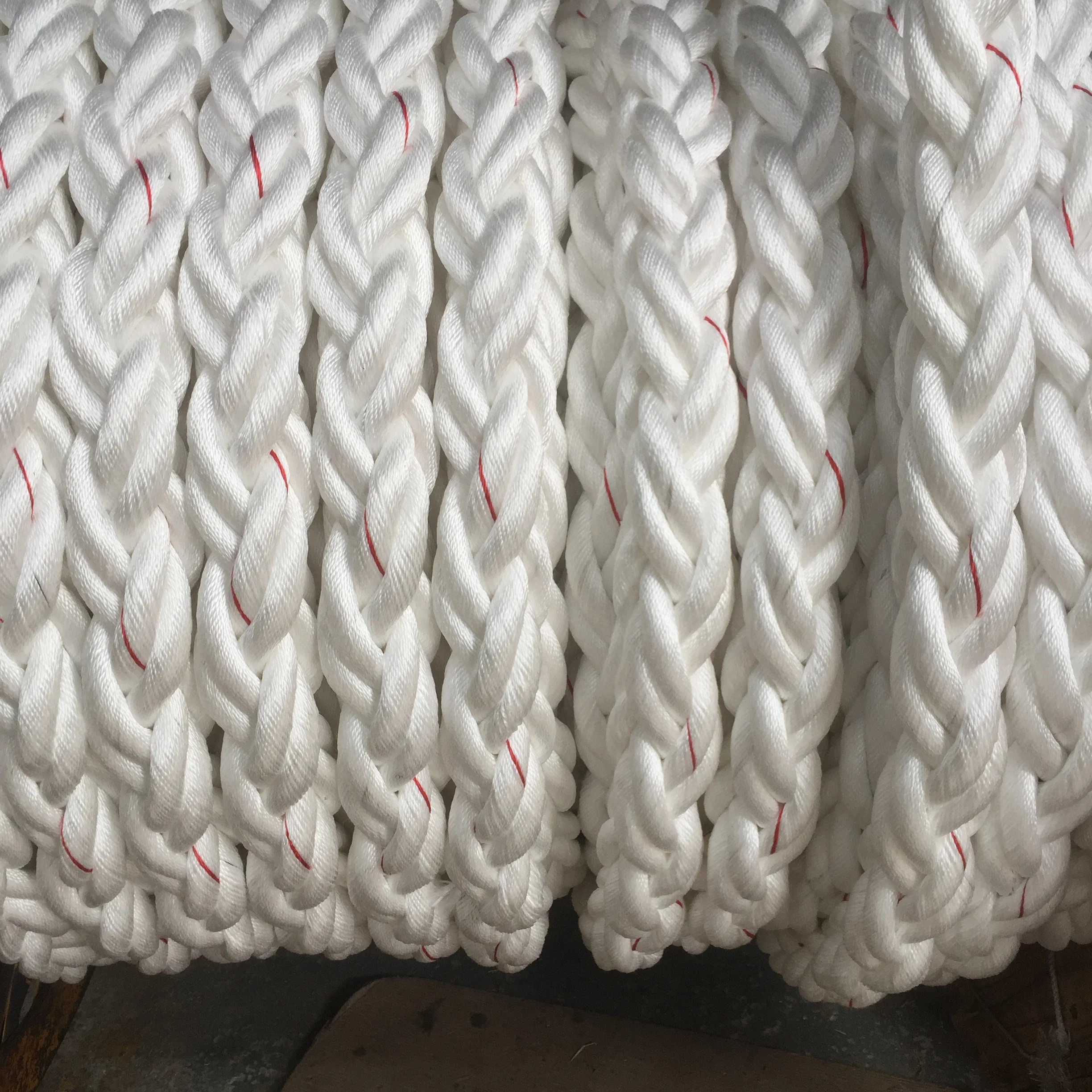white color 36 40 mm * 200 220 m 8 strand polyamide nylon marine rope for lifting sling barge and dredge working fishing lines