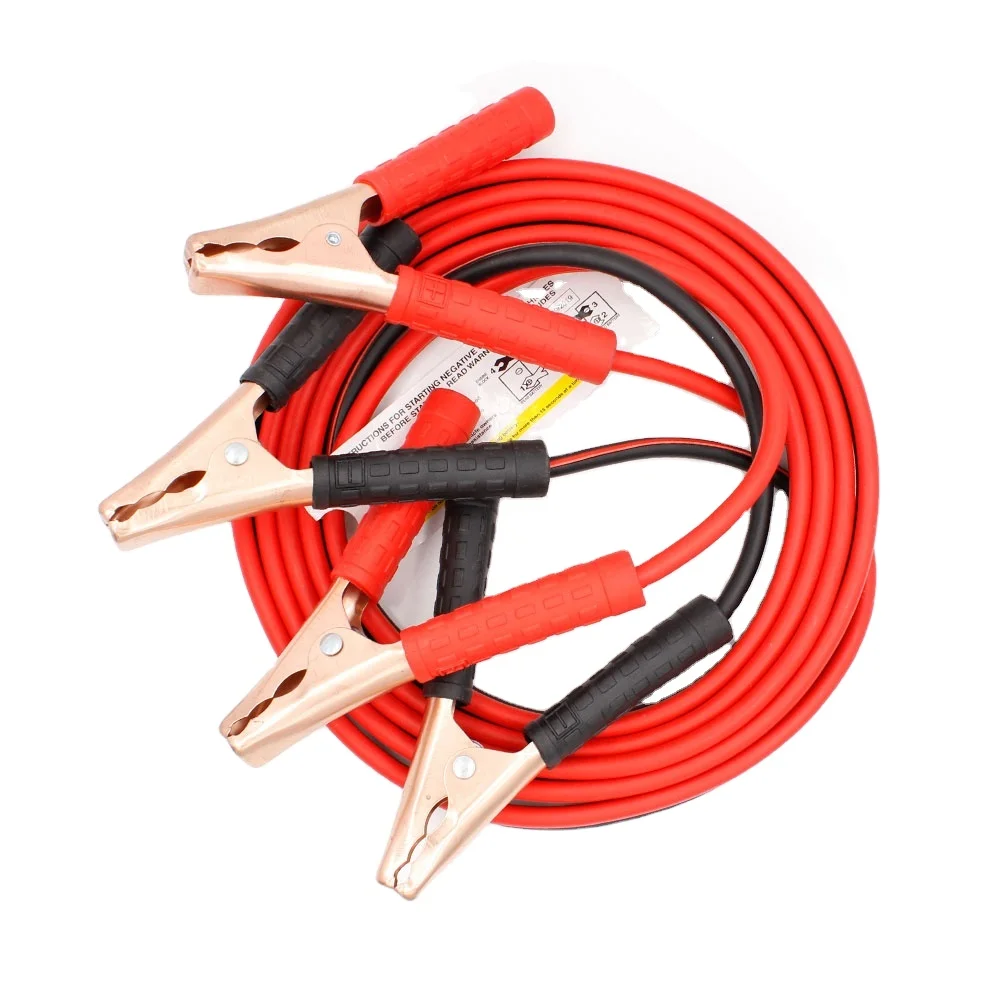 Tiroflx SAE New Material 12/24V 8-gauge Car Start Cable 10 Feet Car Battery Emergency Jumper Cables