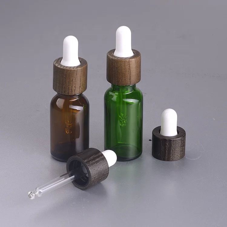 essential oil bottle  18mm Ash wooden pipettes cosmetic Eco friendly 20mm dropper