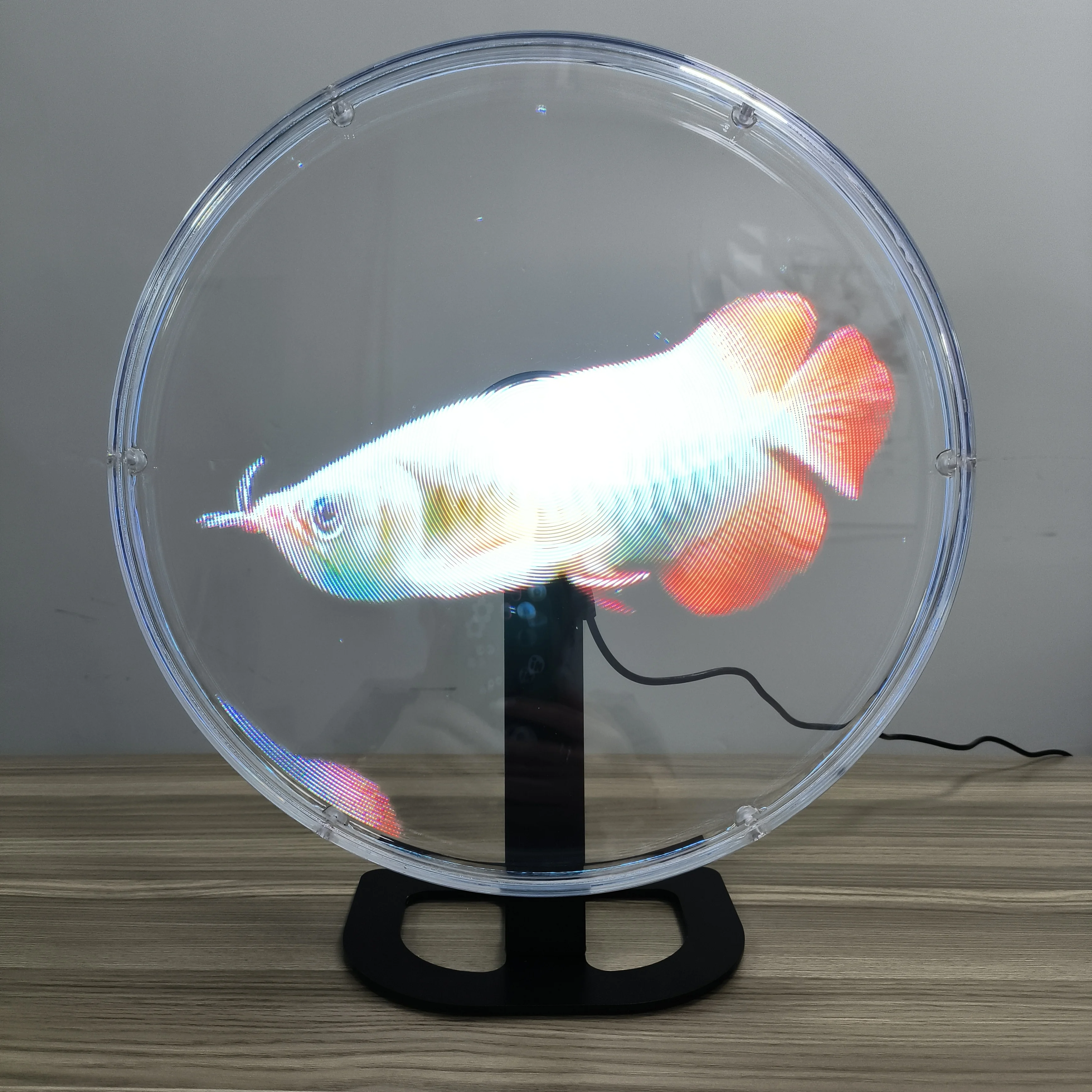 Hot selling G224-32 32cm 3D LED Hologram Fan With Free System 3d Led Fan 3d Holographic Display with protective cover