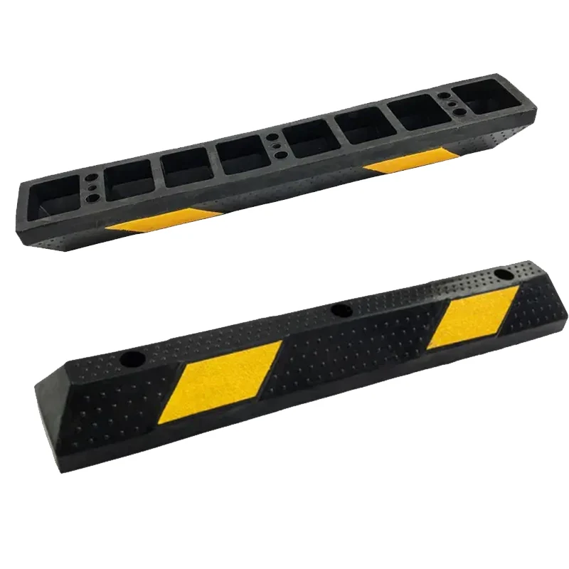 Heavy Duty Black Rubber Garage Car Ramp 90CM  Parking Rubber Wheel Stopper