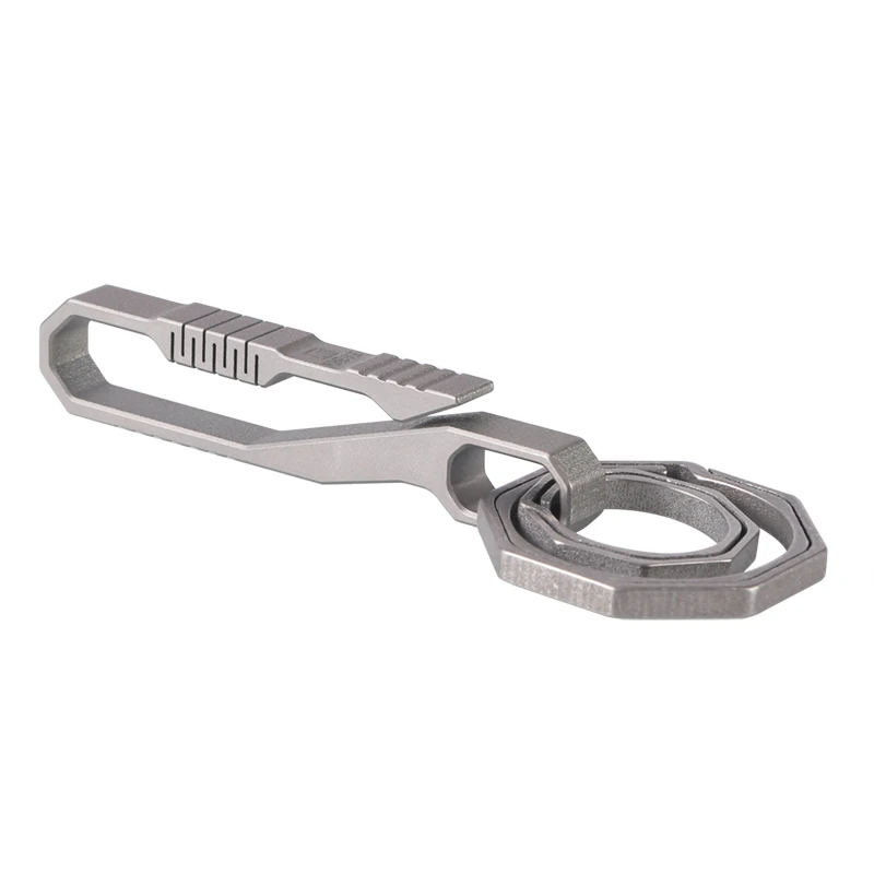 Titanium carabiner clips with detachable key Chain ring for duty belt, Gifts for Men Women belts buckles
