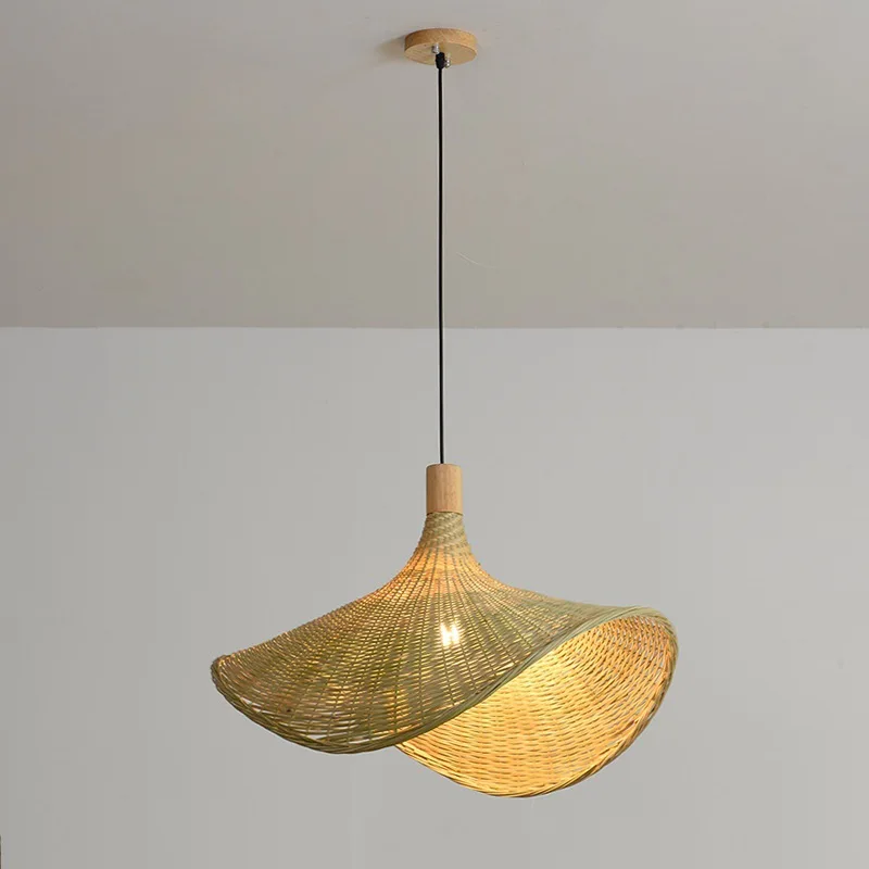 Bamboo Weave Chandelier Pendant Lights Woven Lamp Handmade Bamboo Lamp