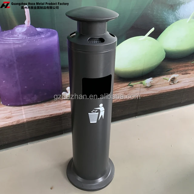 
Wall Mounted Ash Bin Stainless Steel Outside Outdoor Ashtray Cigarette Bin Silver Color Lockable Ashtray Stand 