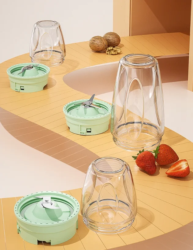 Baby food Portable Blender for Shakes and Smoothies with Glass Blender Cups Mason Jar High-Speed mini mixer portable blender