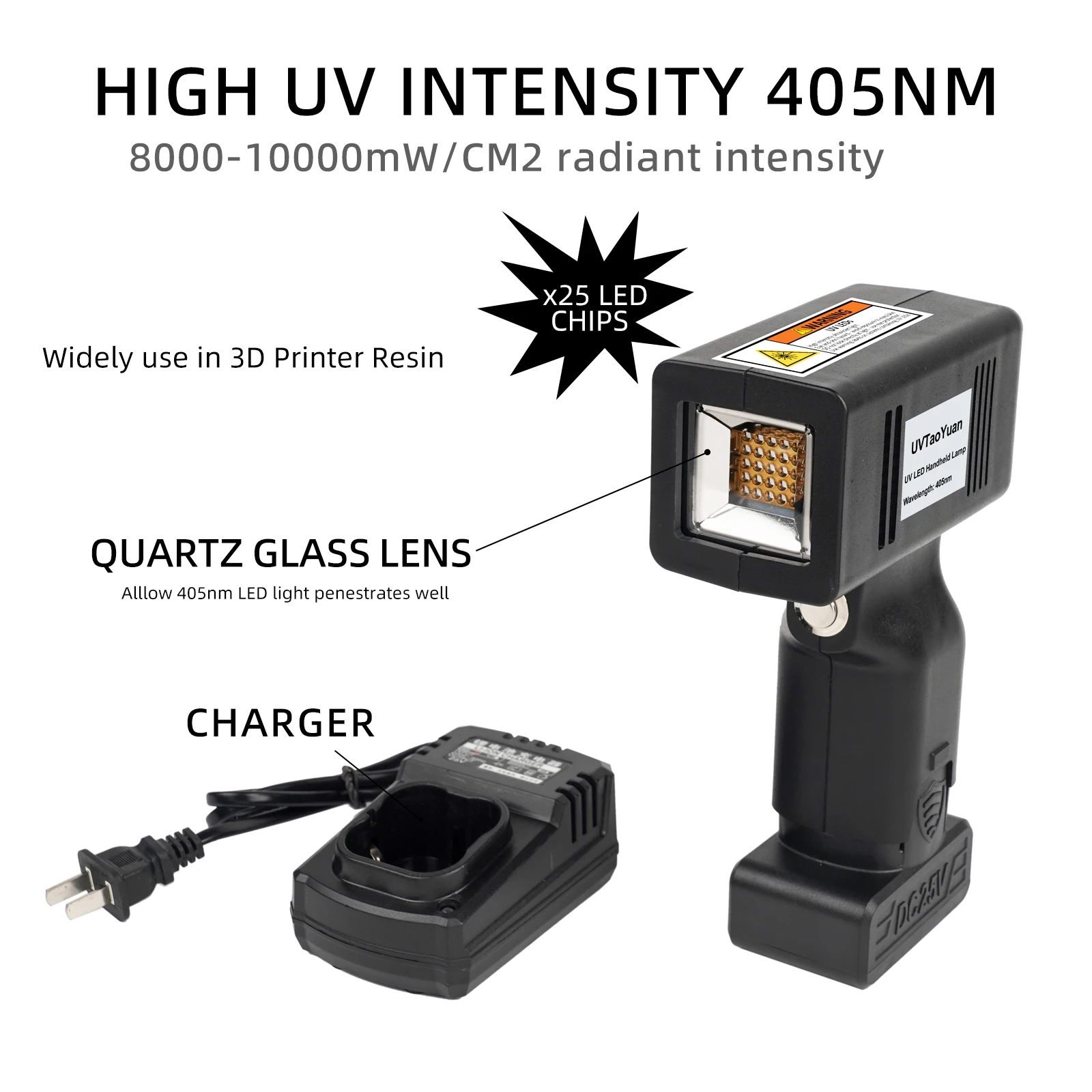 LED portable 365nm395nm 405nm led uv curing lamp 50W UV Handheld Light