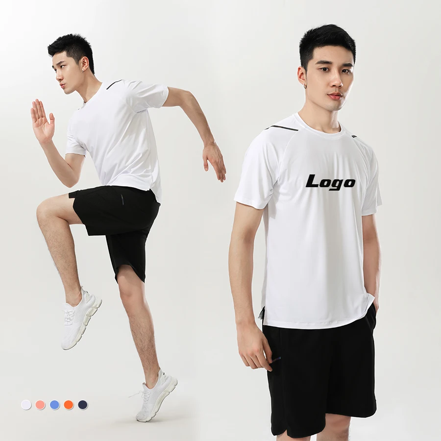 Lidong bulk stock custom logo high quality workout running breathable men sport t shirts dry t-shirts sports
