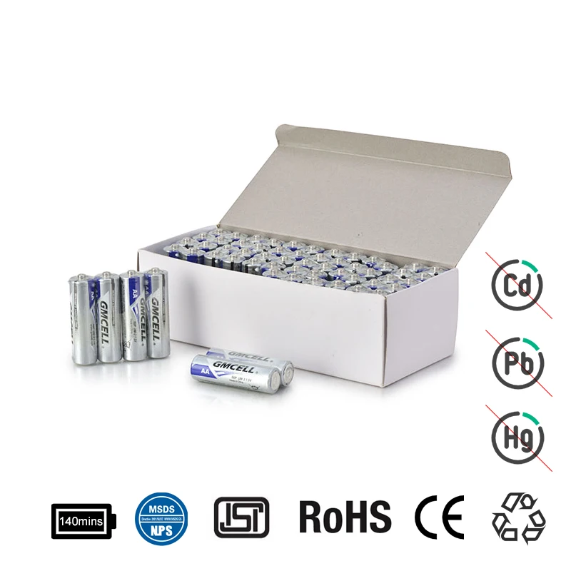 GMCELL brand carbon Zinc aa battery r6p 1.5v dry cell battery r6 aa non-rechargeable cheap price aa extra heavy duty battery r6p