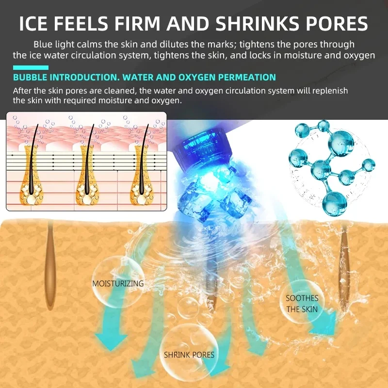 2023 Hydra Peel Handheld Microdermabrasion Blackhead Removal Device with LED Light Big Suction