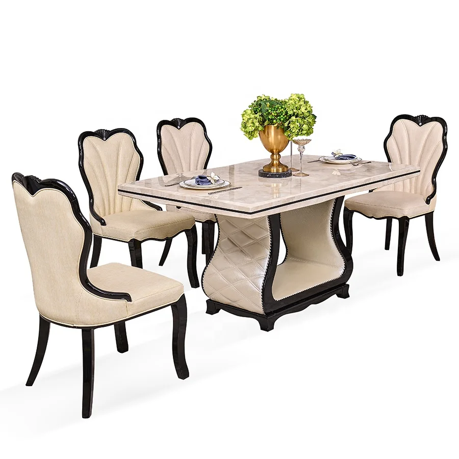 wholesale price luxury marble dining table sets antique wood table dinning room table