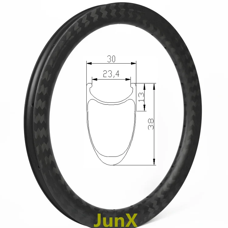 30mm width 38mm deep light weight 20 inch 406mm clincher small bike carbon rims