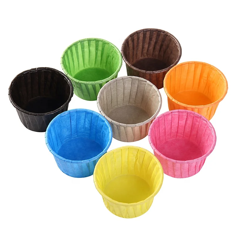 Amazon top seller Colorful Food --grade disposable muffin paper cups with lid baking cupcake
