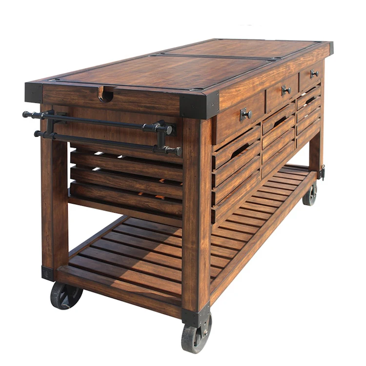 Modern Luxury Space Saving Furniture Home Wood Kitchen Islands & Carts Home Kitchen Cart