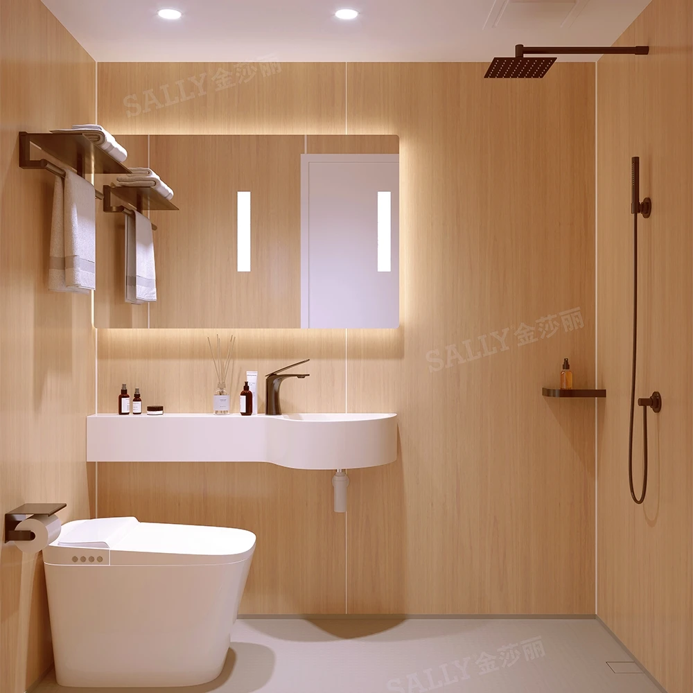 
SALLY All In One Prefabricated Bathroom House Prefab Modular Bathroom Pods Container House All Type Receipt Shower Cabin 