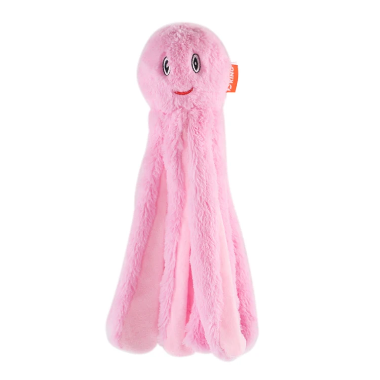 2022 Amazon top seller China Manufacturer Octopus-Shaped Cute Plush Stuffing Free Dog Squeaky Toys