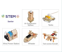 STEM toy DIY 3D Wooden  Physical Learning Toy Science Experiments Kits STEM toy Learning Sets