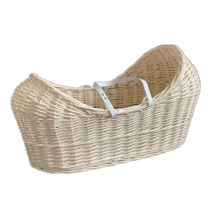 Wicker pod moses basket for kids Handmade Eco-baby sleeping bed