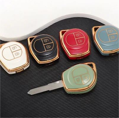 Free Sample Factory Stock 2 Buttons Remote TPU Key Case for Suzuki SX4 Swift Grand Vitara Liana Keychain Cover Car Accessories