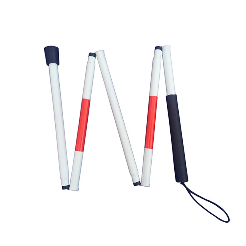 Folding Vision Stick African Led Nordic Walking Stick Telescopic White Cane for the Blind Men