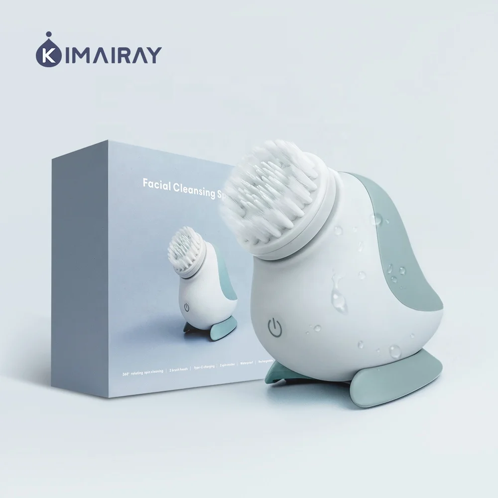 Factory Wholesale Face Cleaning Brush Facial Exfoliator Electric Spin Scrubber Replaceable Facial Wash Brush Heads