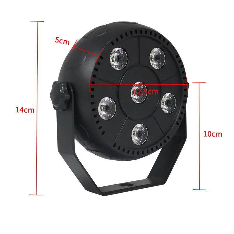 Wholesale Price 6X1W Rgb 3In1 Stage Lighting Mini Plastic Led Flat Par Light For Night Club