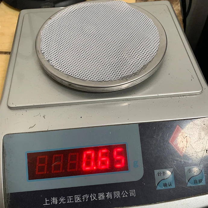 65GSM quadrangular polyester rhombic mesh fabric for Inner pocket