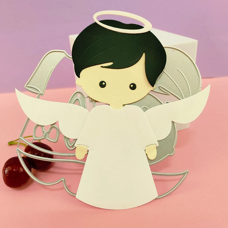 AAGU DIY Craft Metal Cutting Die Scrapbook Embossed Paper Card Album Craft Template Stencil Dies Boy Angel Scrap Craft Dies