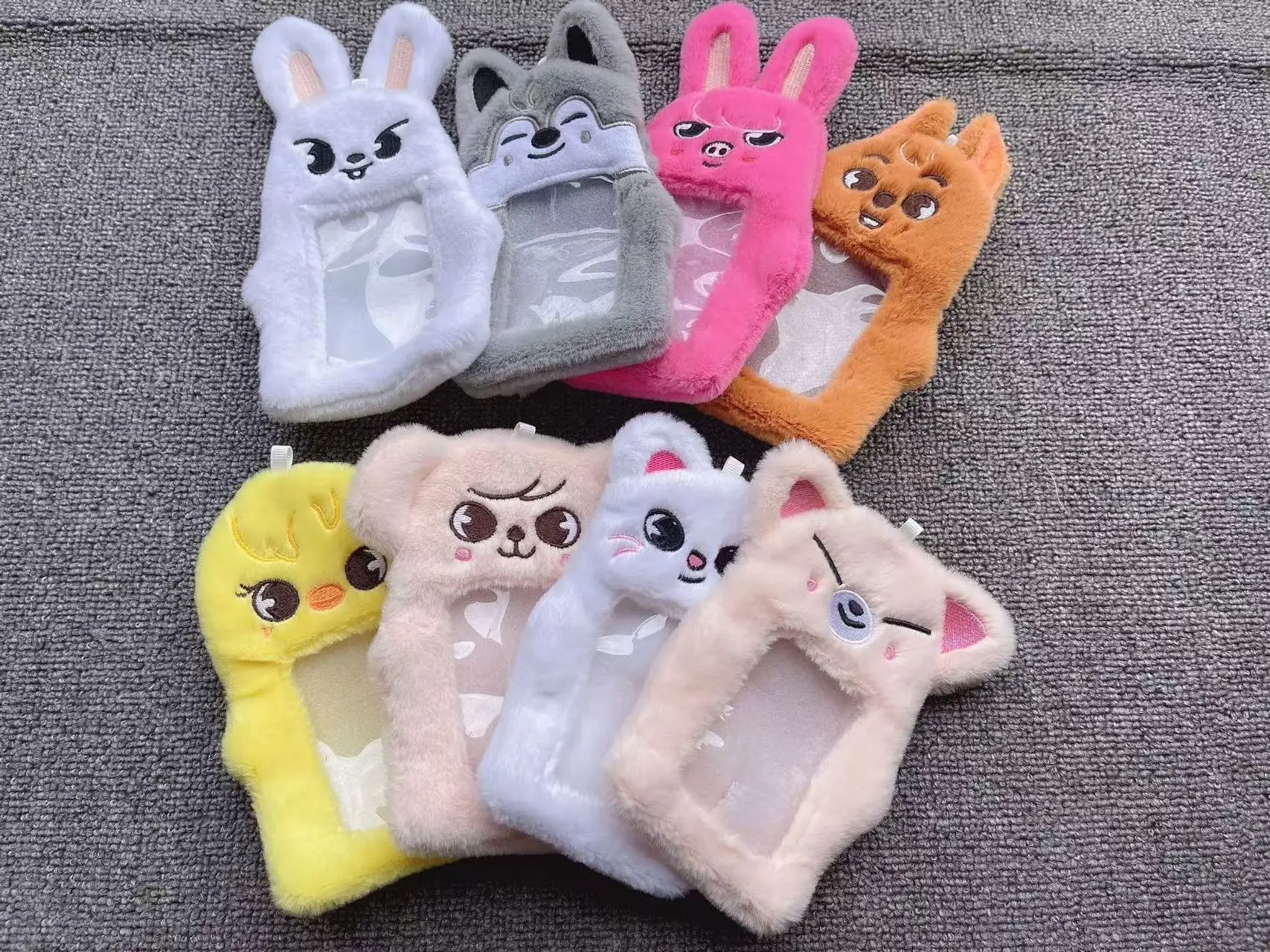 new arrival cute Skzoo Photo Card Holder Animal Doll Fluffy Card Holder Kpop Collect Plush Fabric Photocard card Holders