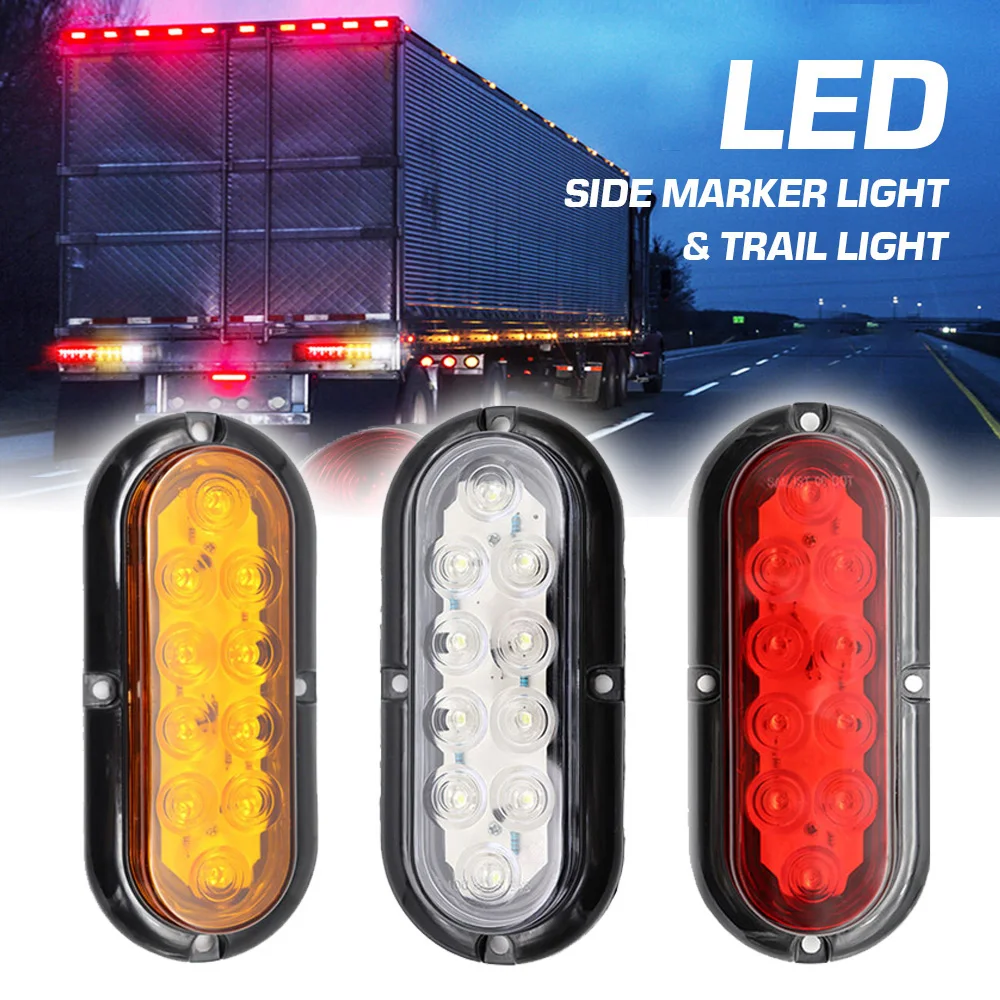 10LED Boat ATV  LED Tail Lamps Warning Trailer Rear Lights Truck Stop light Reversing Steering Running Brake Turn Lights