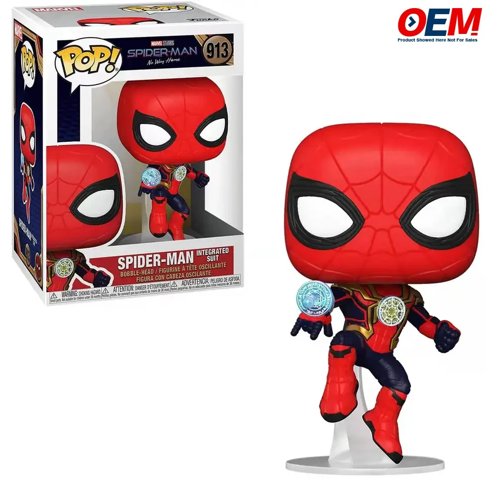 Factory Custom Spiderman kids toys   Super Hero Collection Model Toys Bobble-Head PVC Action Figure ToyChildren Gift