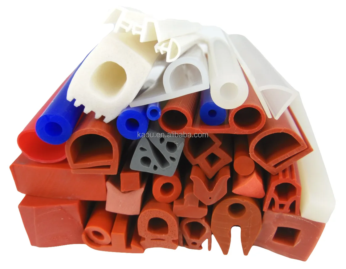 Custom Closed Cell Extruded Silicone EPDM Foam Sponge Rubber Seal Strip Profiles