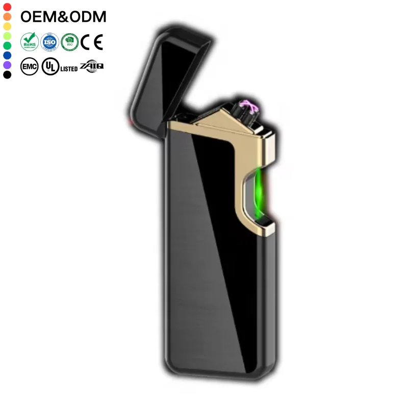DWBANG Creative New Portable Metal USB Charged Electric Lighter Plasma Laser Induction Double Arc Powerful Cigarette Lighter