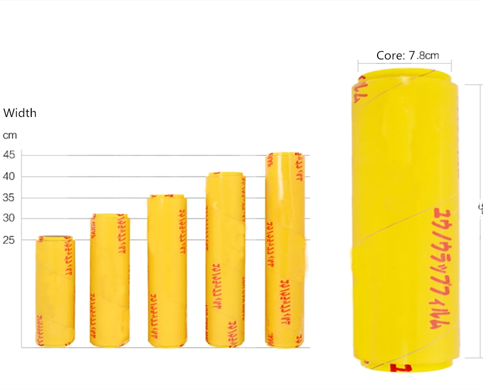 Packaging Food Transparent Soft PVC Plastic Wrap Stretch Cling Film Roll