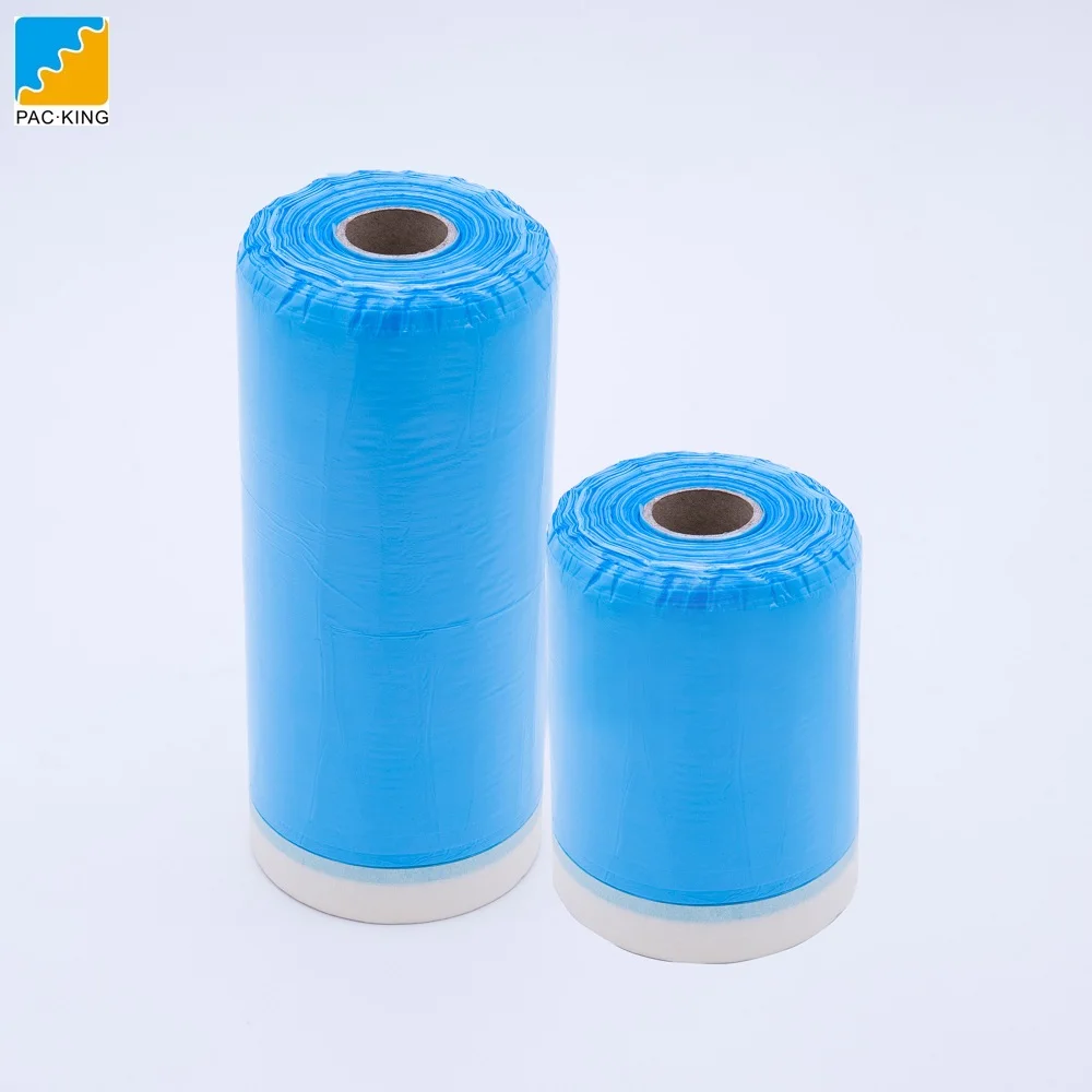 Pre Taped Protective Overspray Car Masking Cover Plastic Film Automotive Paint Auto Painting Masking Film for Spray Painting