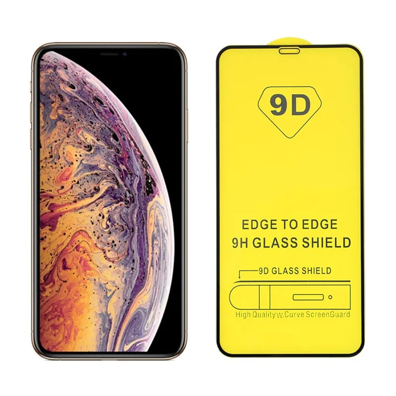 
9D Full Glue Screen Protector For iPhone 12 11 Pro Max Tempered Glass Protective Film For Apple 6S 7S 8S Plus X XS MAX SE 2021 