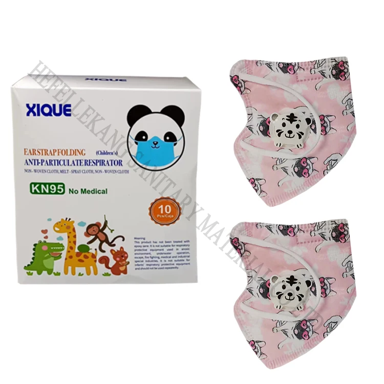 Boys and Girls Cartoon Dailylife Protective Disposable Face Mask KN95 Kids with Valve Respirators CE KF94 Mask