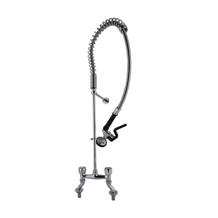 Low Lead Pull Out Industrial Hose Prewash Catering Wall Mounted Upc Kitchen Faucet