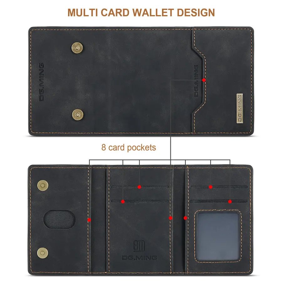 Mobile Phone & Accessories 2022 Top Hot Selling Universal Wallet Cards Phone Bags for iPhone 13 Leather Muti-Cards Magnet Back